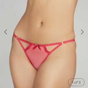 Agent Provocateur Pink Strappy Satin Thong